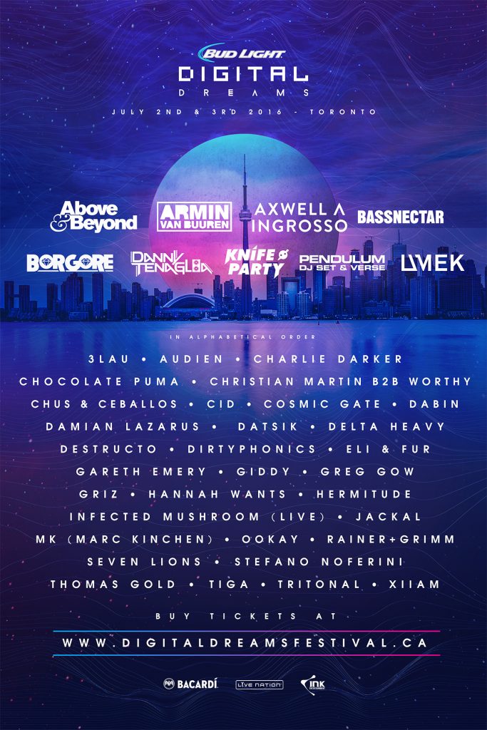 digital dreams festival line up toronto