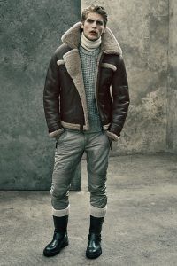 men shearling coat