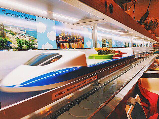 Toronto Sushi Restaurant with Monorail Inside